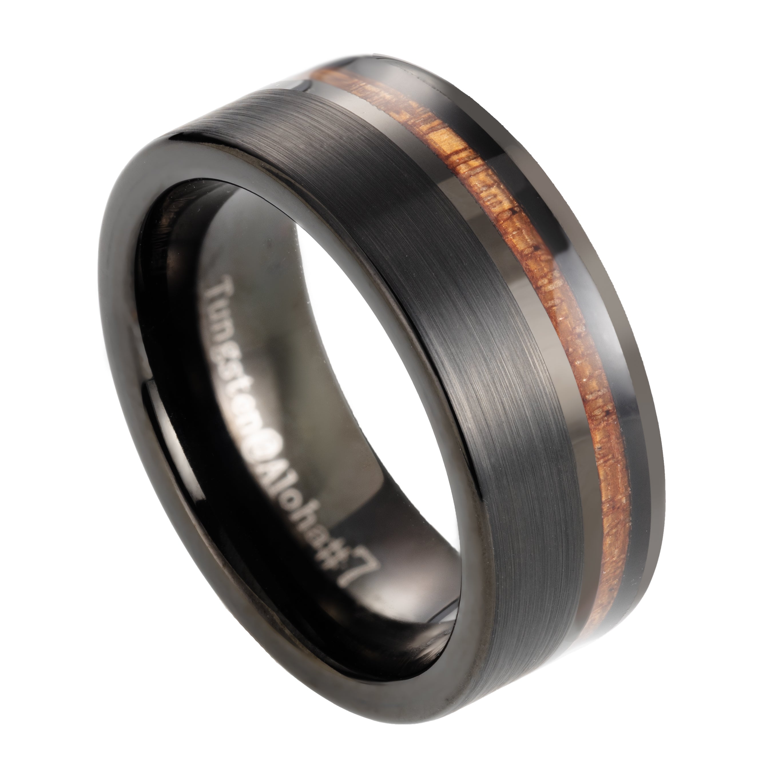 Aloha tungsten hot sale koa ring