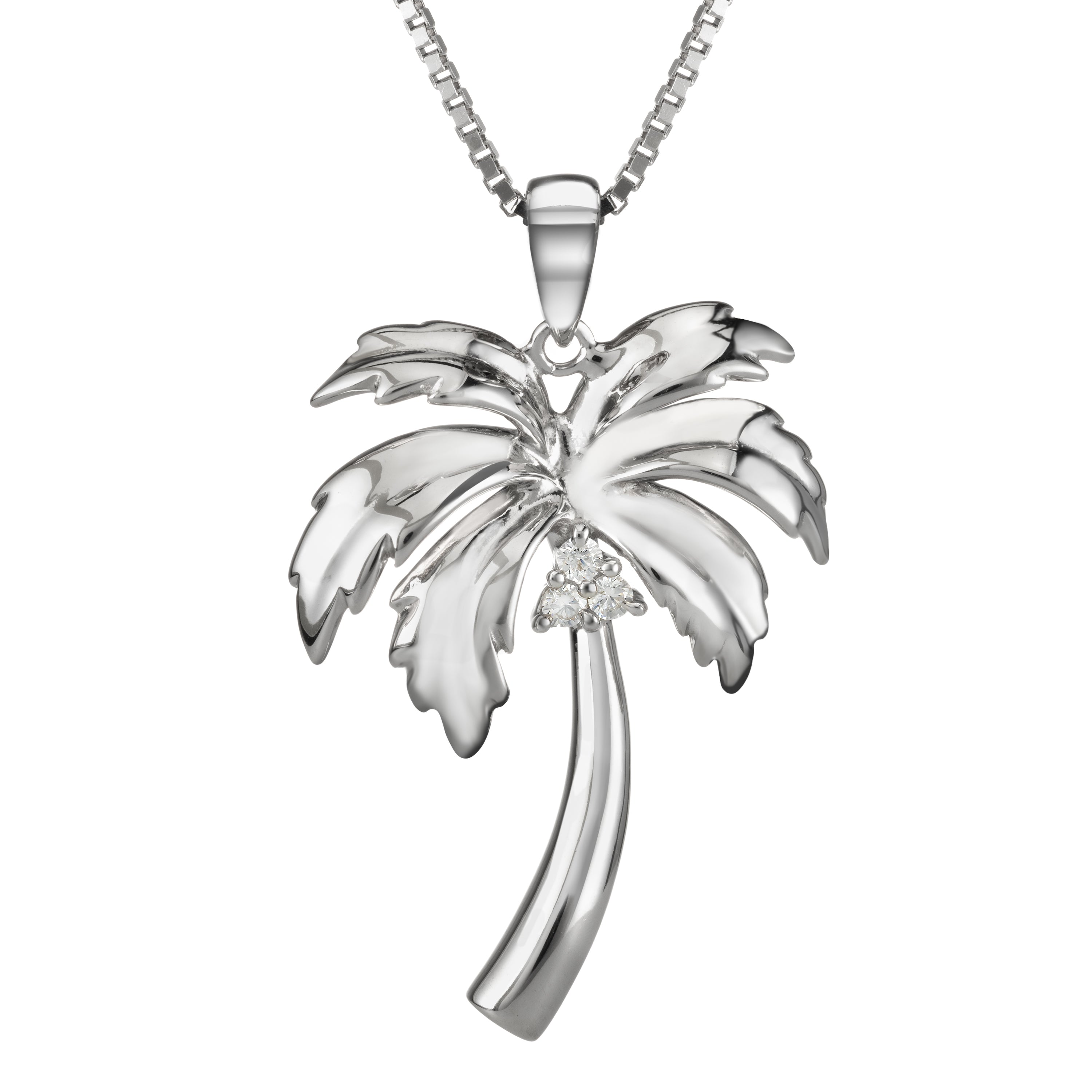 CRAFTD London ネックレス ICED PALM TREE PENDANT SILVER Silver Iced Palm Tree Pendant | CRAFTD London