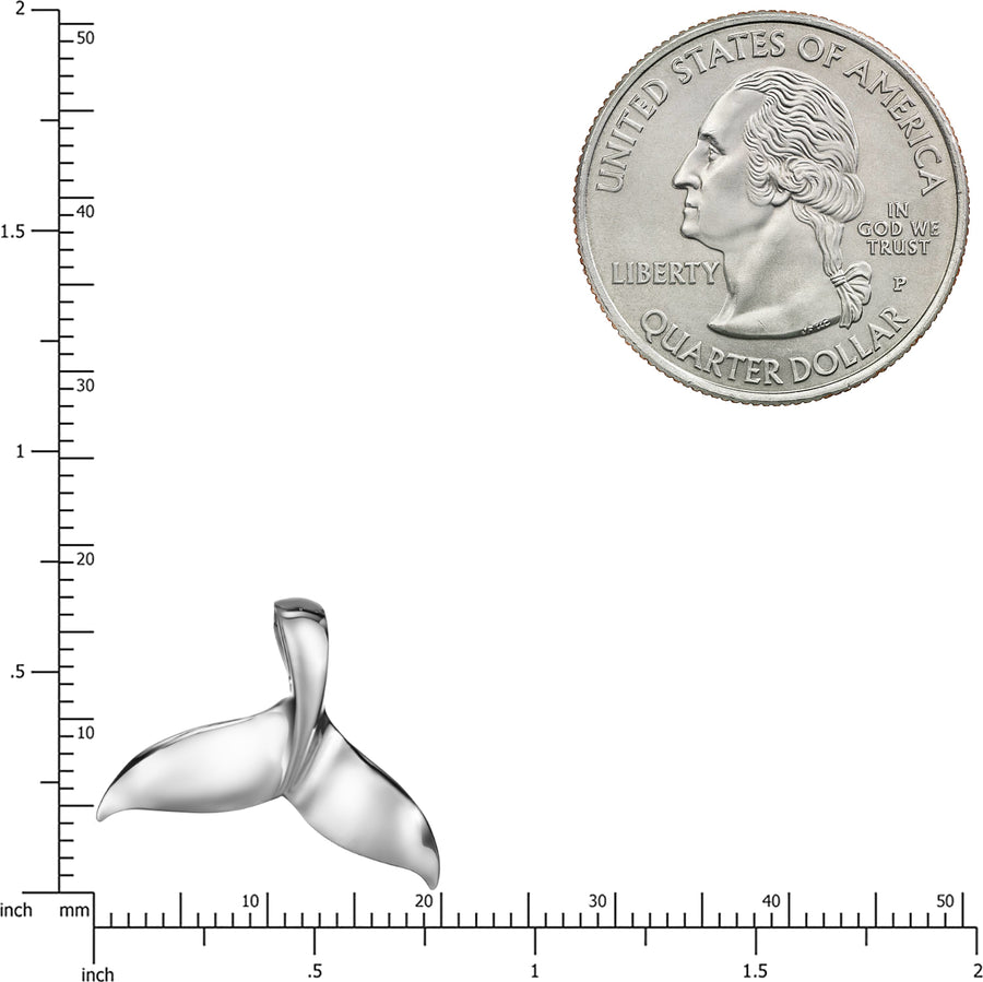 Sterling Silver Whale Tail Pendant