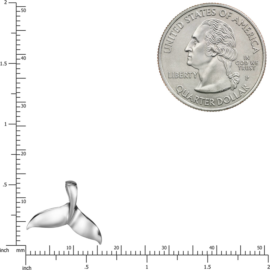 Sterling Silver Whale Tail Pendant