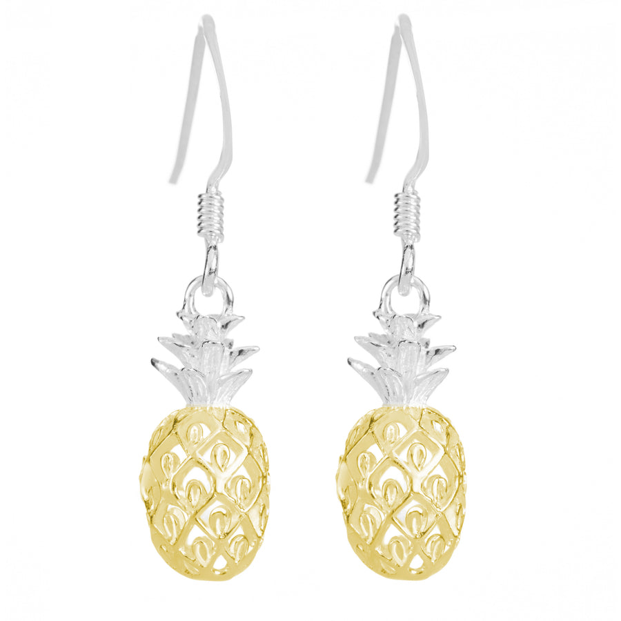 925 Sterling Silver Pineapple Dangle Earrings