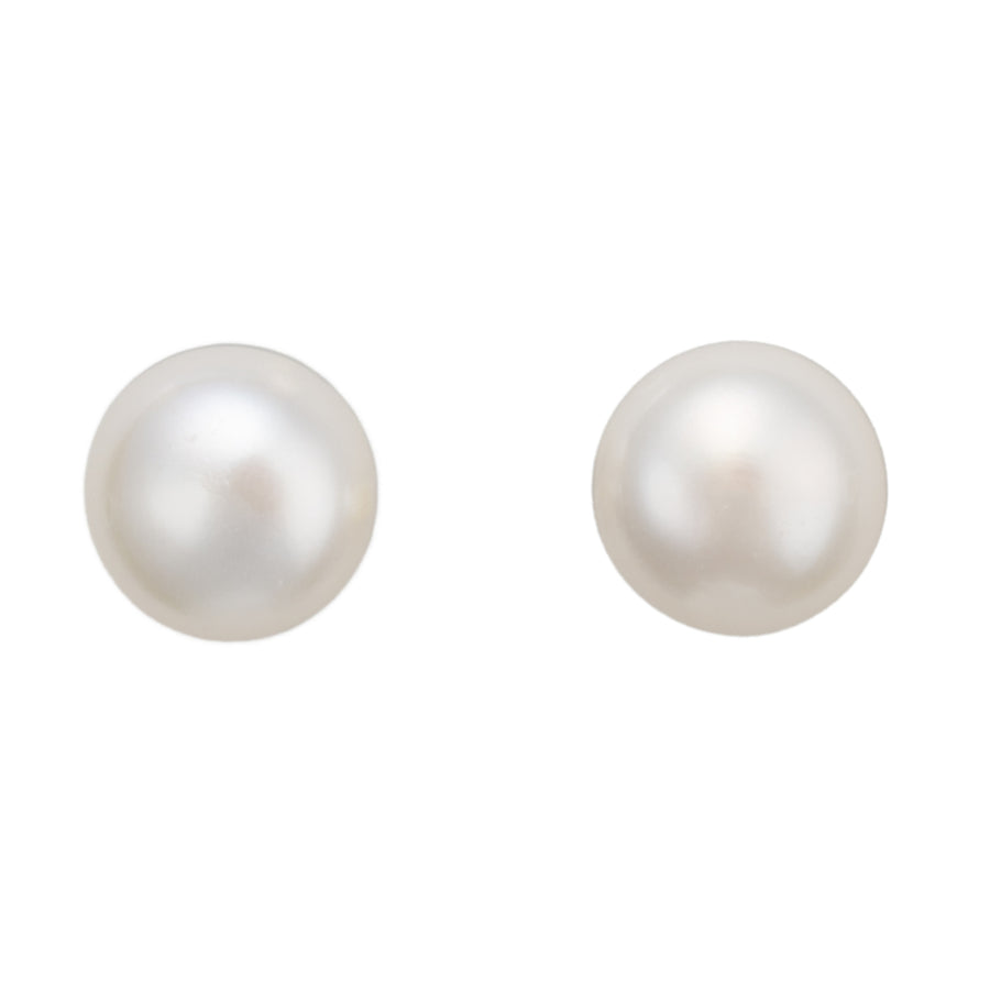 925 Sterling Silver Natural Freshwater Pearl Stud Earrings