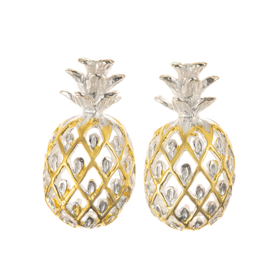 925 Sterling Silver Pineapple Stud Earrings