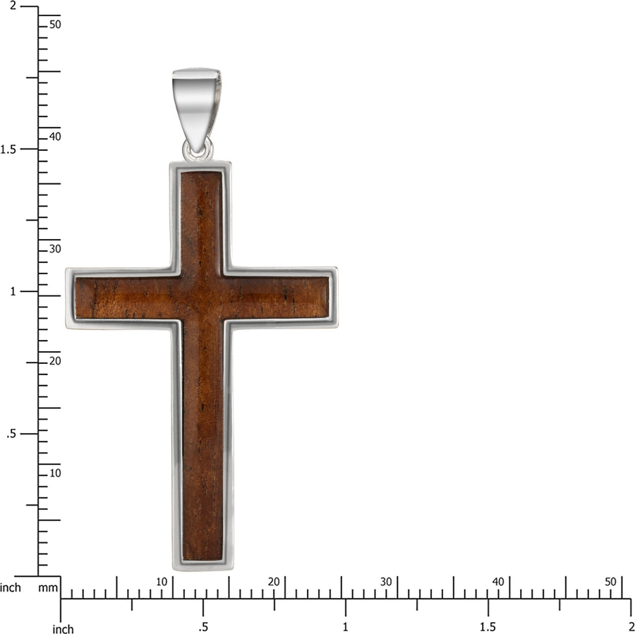 Wood Cross Necklace 