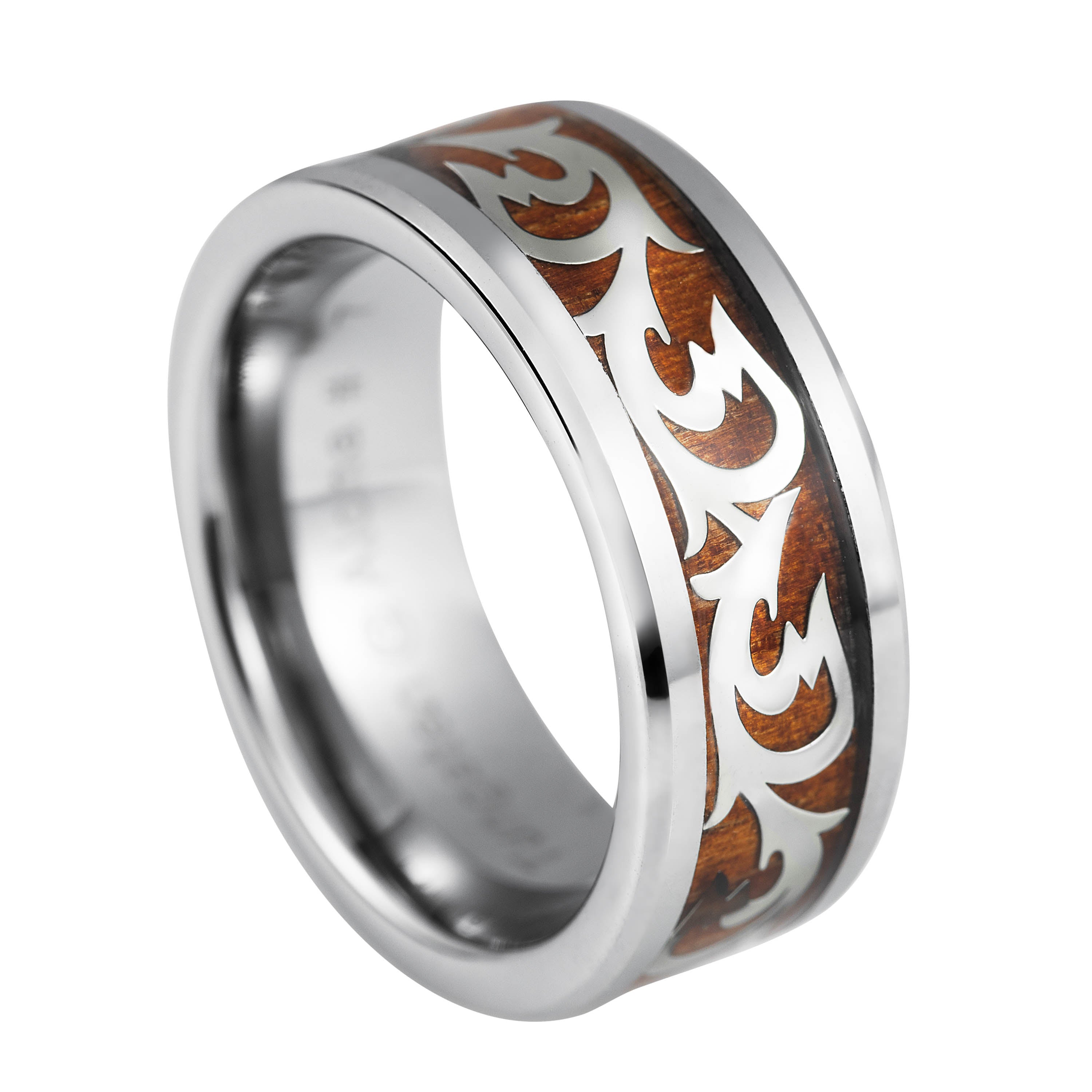 HI-TECH Black Ceramic Ring [6mm width] Turquoise, Hawaiian