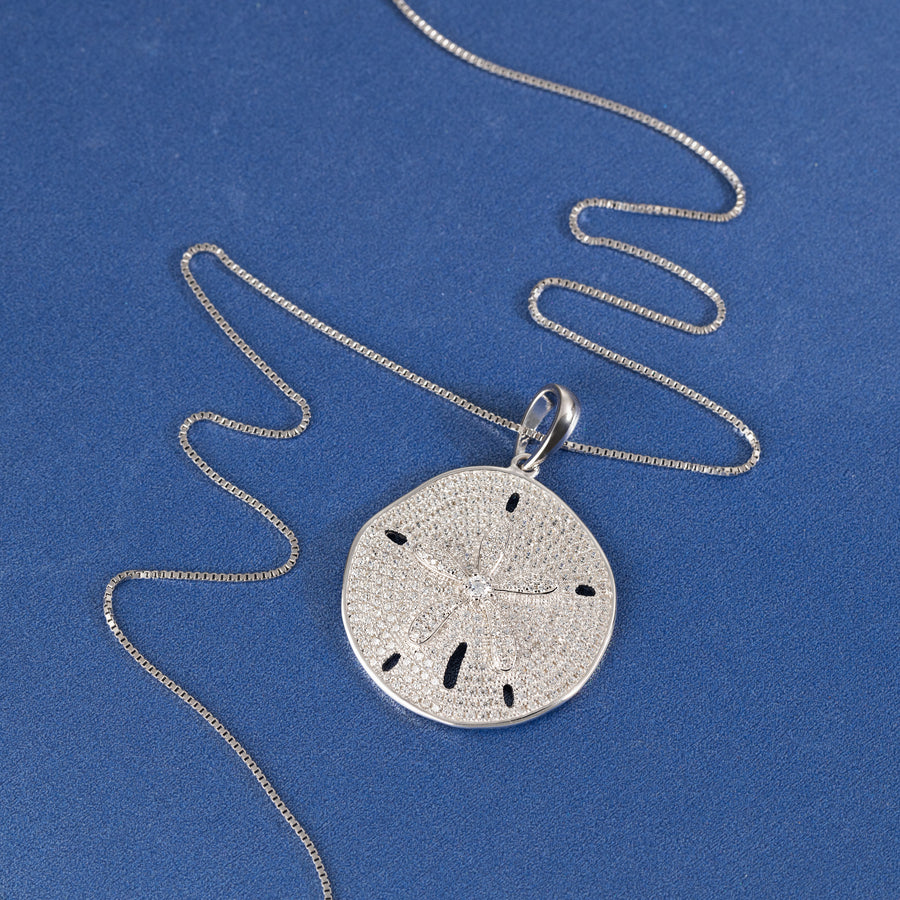Sand Dollar Pendant Necklace - Beach Jewelry – House of Morgan Pewter
